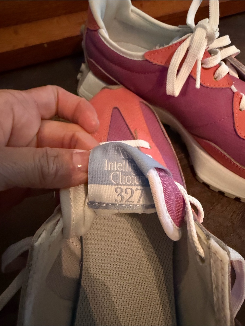 New Balance Women’s Pink and Purple Lace-Up Sneakers - Picture 5 of 10